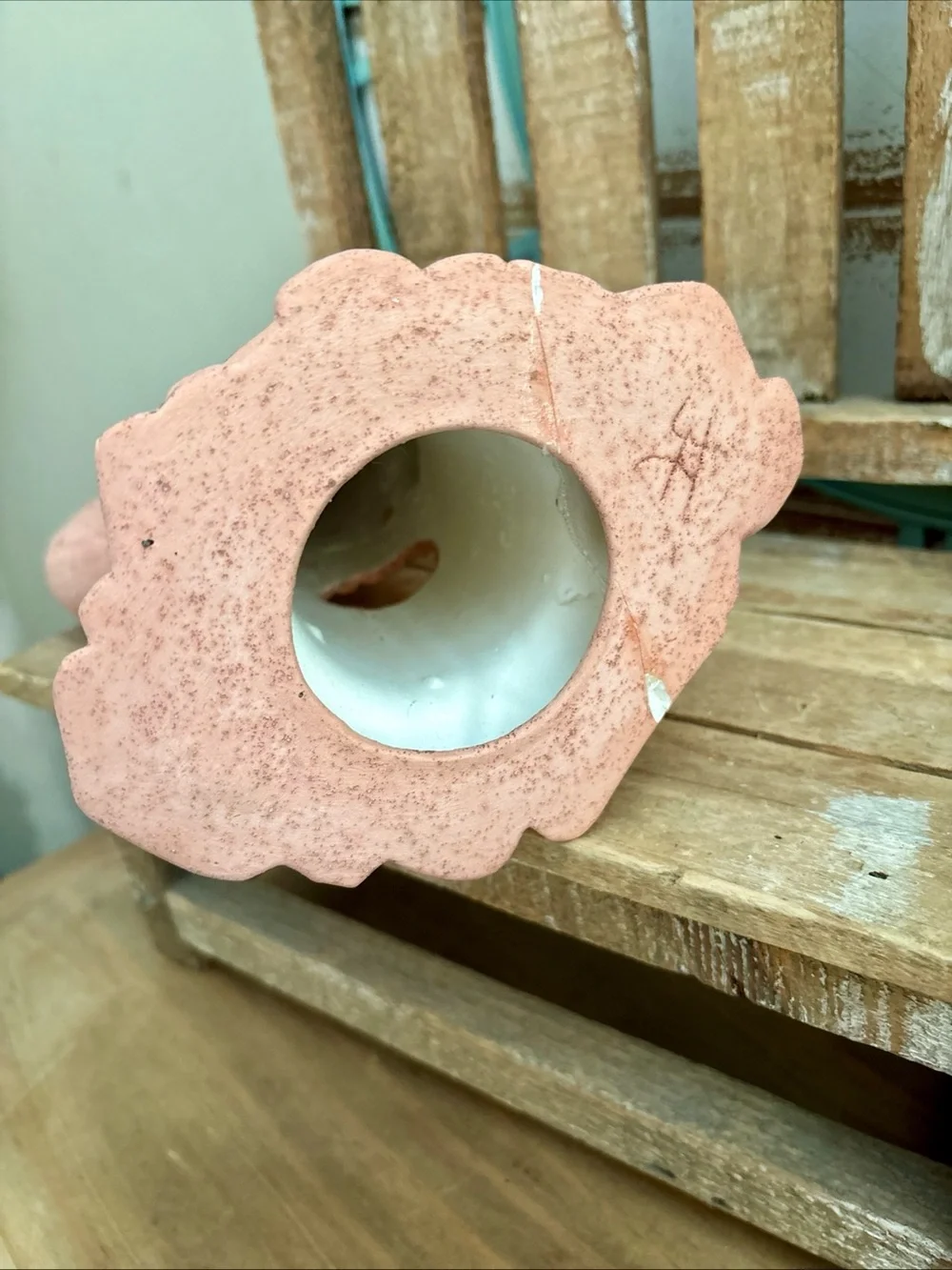 Hand Crafted Pink Ceramic Cactus Lantern Accent
